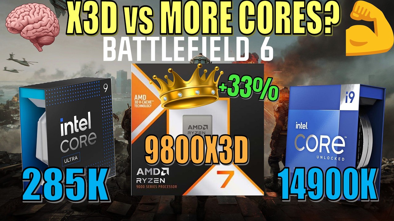 This is CRAZY! 9800X3D vs 14900K vs 285K BF6 CPU Test – The Truth!