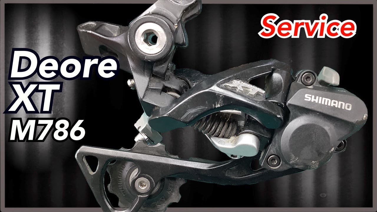 Shimano Deore XT M786 Rear derailleur: restore service clean disassembled take apart