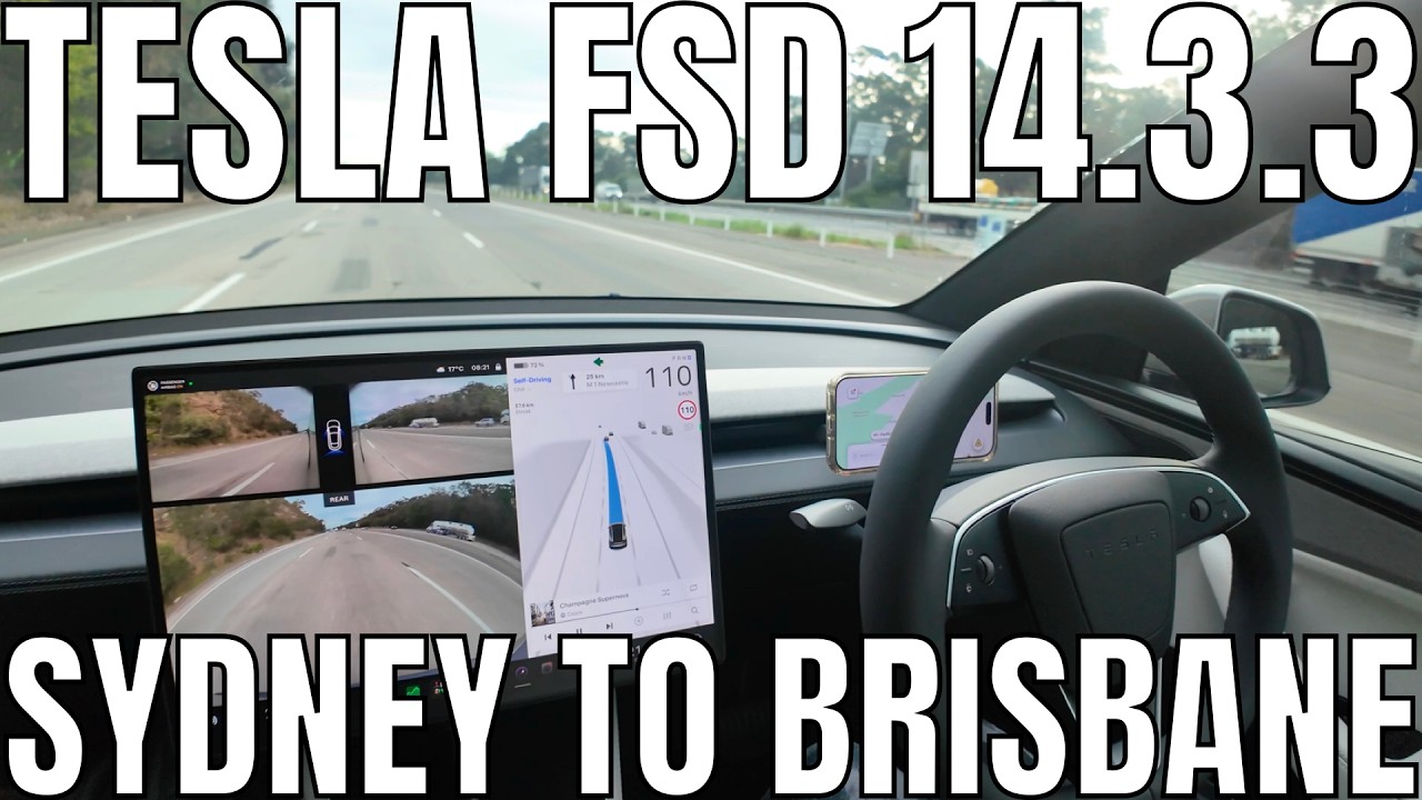 Tesla Model Y L FSD Supervised 14.3.3 | Автопутешествие из Сиднея в Брисбен