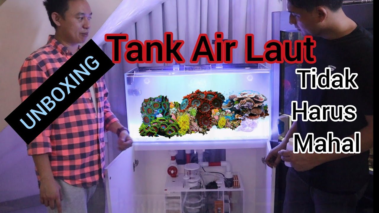 UNBOXING Aquarium Air Laut Tidak Harus Mahal Ternyata #CORALREEF #coralreefplantation