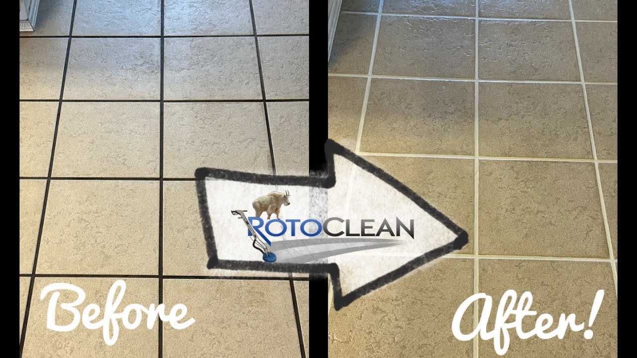 The craziest tile floor transformation ever! Tile & grout cleaning Memphis, Tennessee