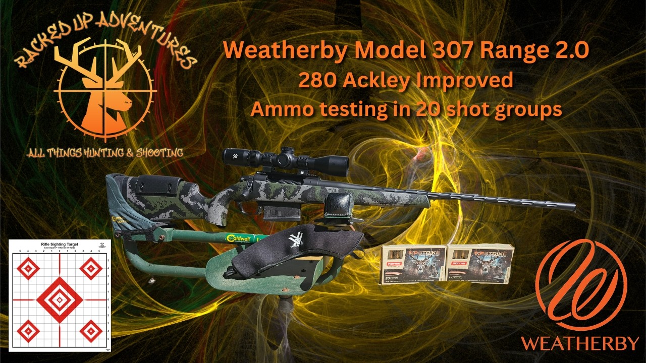 Weatherby Range 2.0 - 280 Ackley Improved - Тест группы из 20 выстрелов