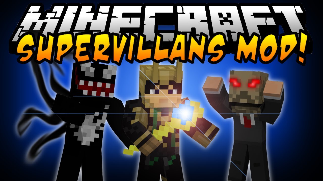 "SUPER VILLAINS in MINECRAFT"  - VENOM, LOKI, SCARECROW!