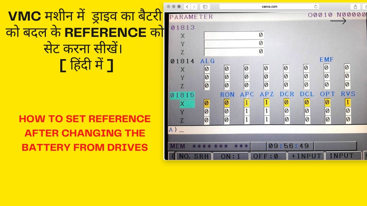 How to set reference after changing the battery in CNC | Reference सेट करना सीखें | 【हिंदी में】