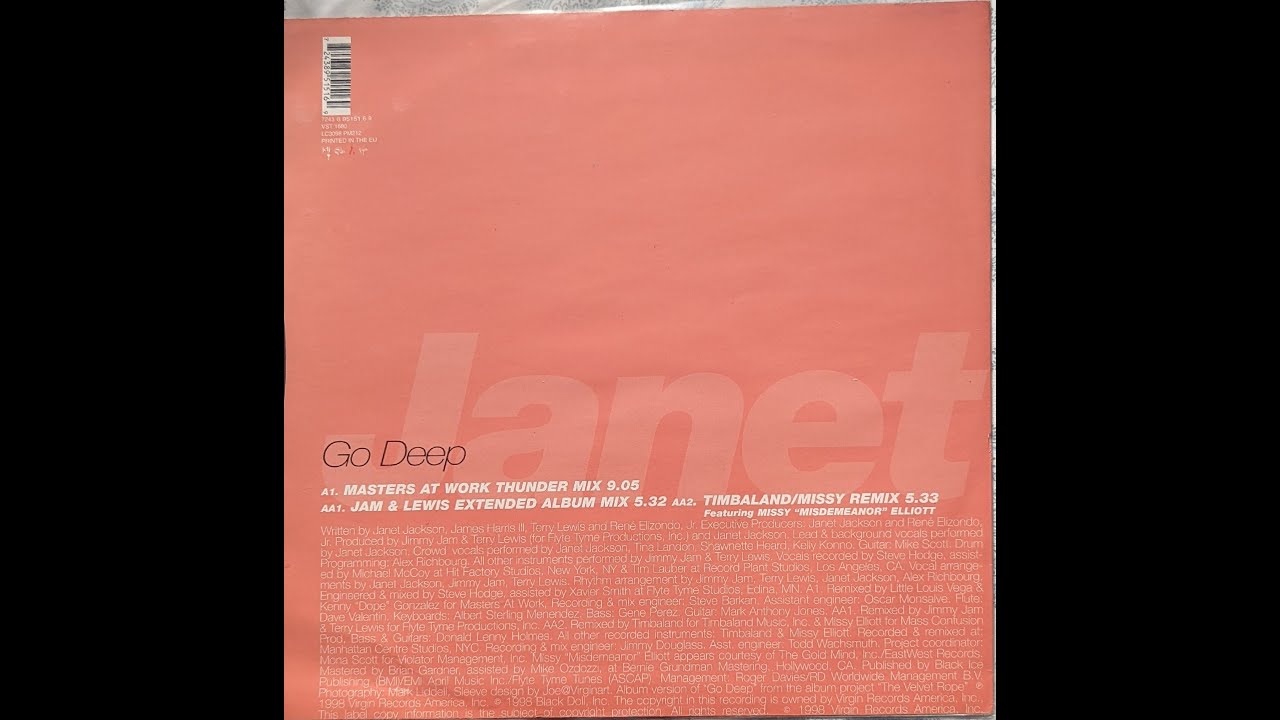 Janet Jackson - Go Deep (Jam & Lewis Extended Album Mix) - Side AA1
