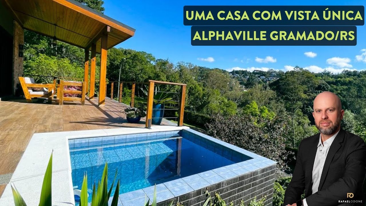 VENDIDO - Rafael Odone  - Casa 2 Suites Mobiliada e Decorada no Condomínio Alphaville Gramado