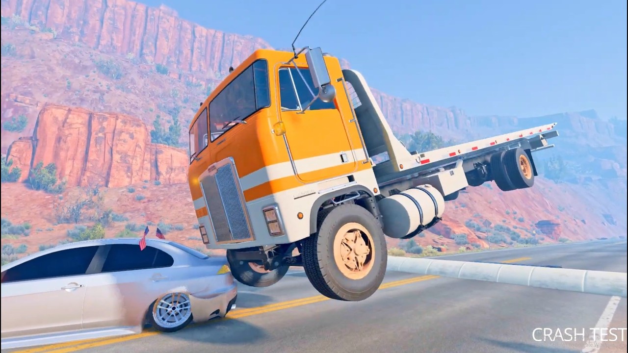 MOBIL VS MASSIVE SPEEDBUMP #101 - BeamNG Drive