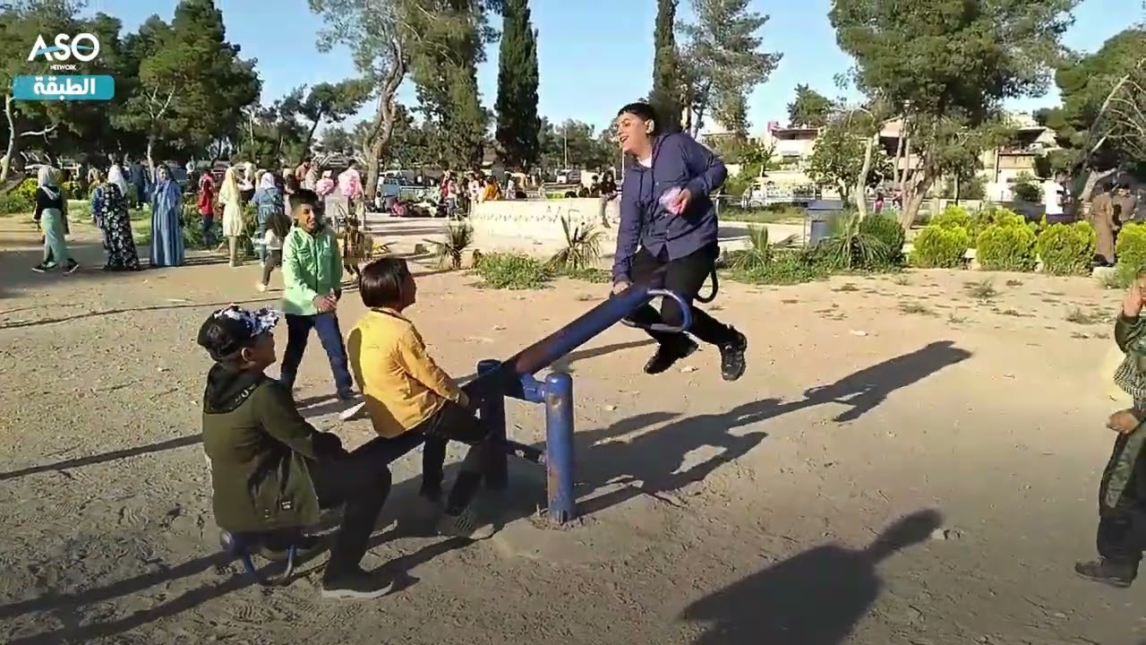 مشاهد من أجواء عيد الفطر في الطبقة