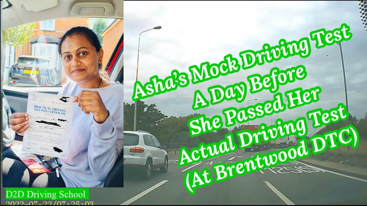 Asha’s Mock Driving Test A Day Before She Passed Her Actual Driving Test At Brentwood DTC #brentwood