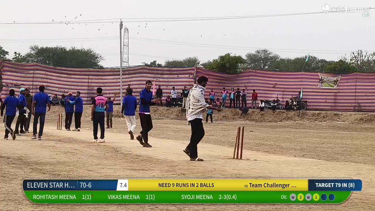 Team Challenger Ghata vs ELEVEN STAR HIMMATPURA live cricket match | Lotan Cricket Tournament  live