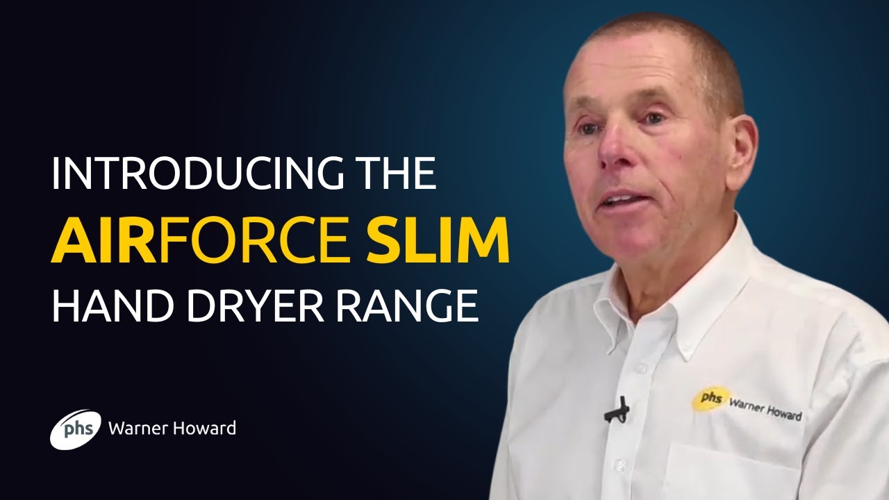 phs Warner Howard Presents the AIRFORCE SLIM Hand Dryer | phs Warner Howard