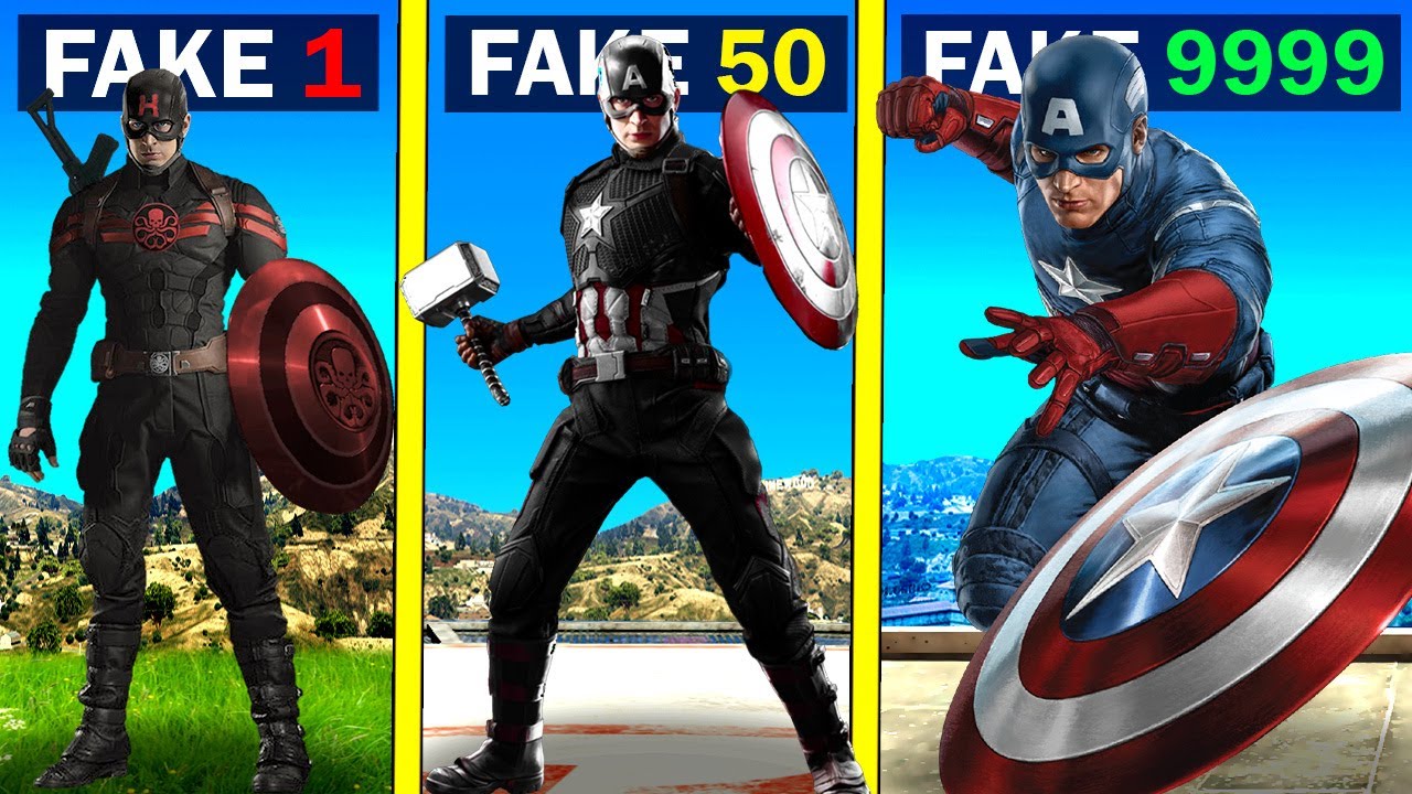 Fake CAPTAIN AMERICA vs Real CAPTAIN AMERICA in GTA 5 Story Mode