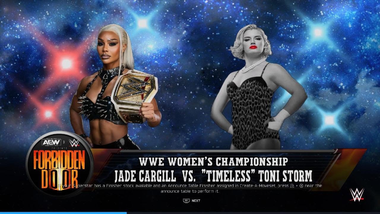 Jade Cargill Defend Her WWE Women's championship against Timeless Toni Storm