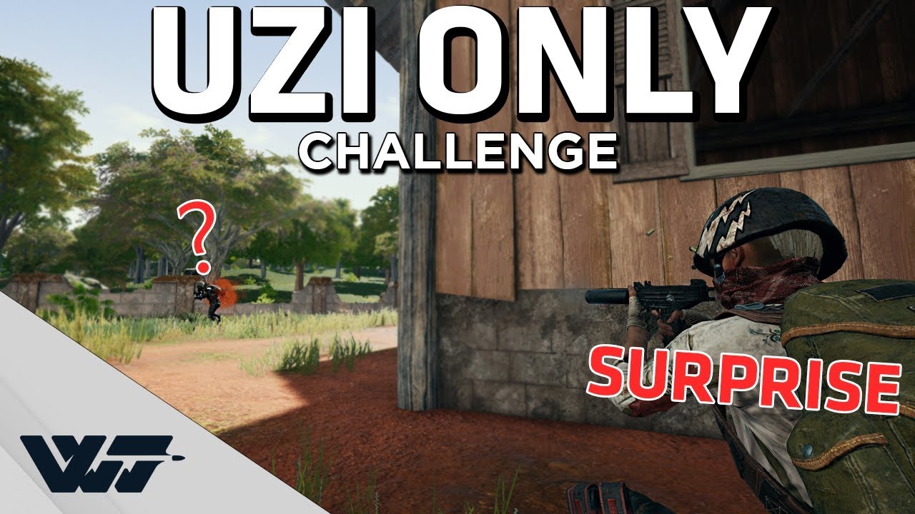 THE UZI ONLY CHALLENGE - Sneaking up on people - PUBG