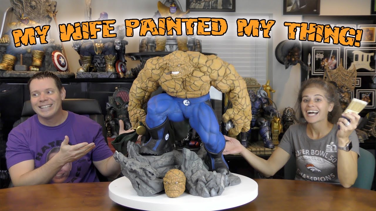 Custom 1/4 Scale THING STATUE PAINTED by MY WIFE