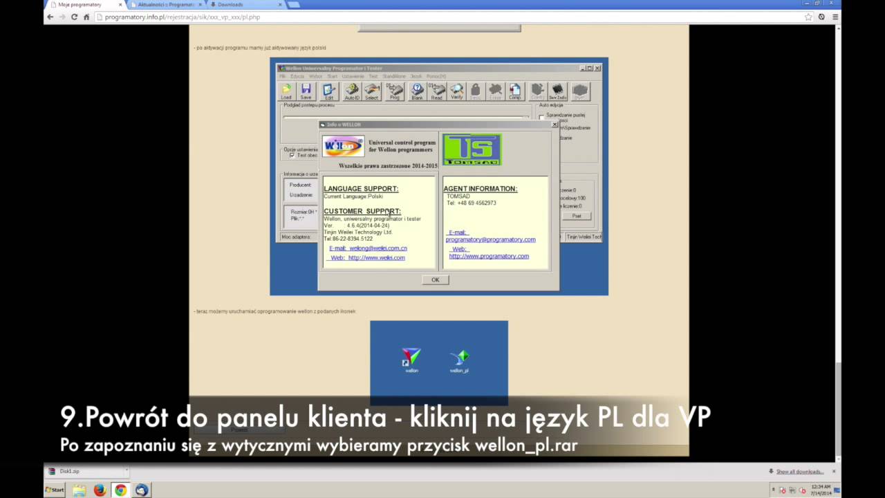 Programator Wellon VP - Instalacja oprogramowania i polskiej wersji językowej