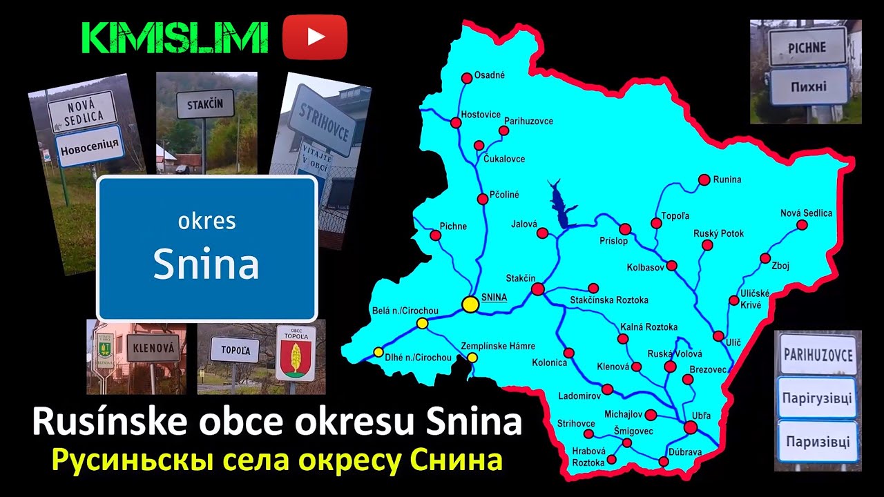 Rusínske obce okresu Snina