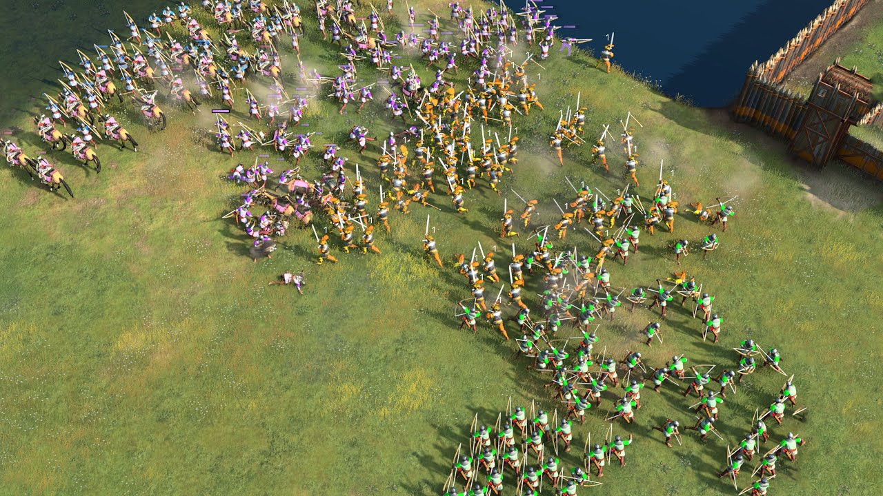Age of Empires 4 - 4v4 CBA LARGE SKIRMISHES TOWARDS CASTLES Multiplayer Gameplay