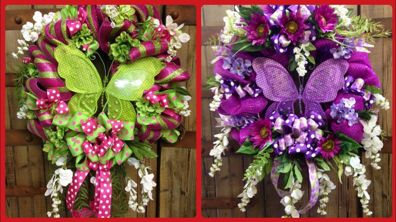32 Best Wreath Ideas For Front Door,Summer Spring Wreath Ideas,How to