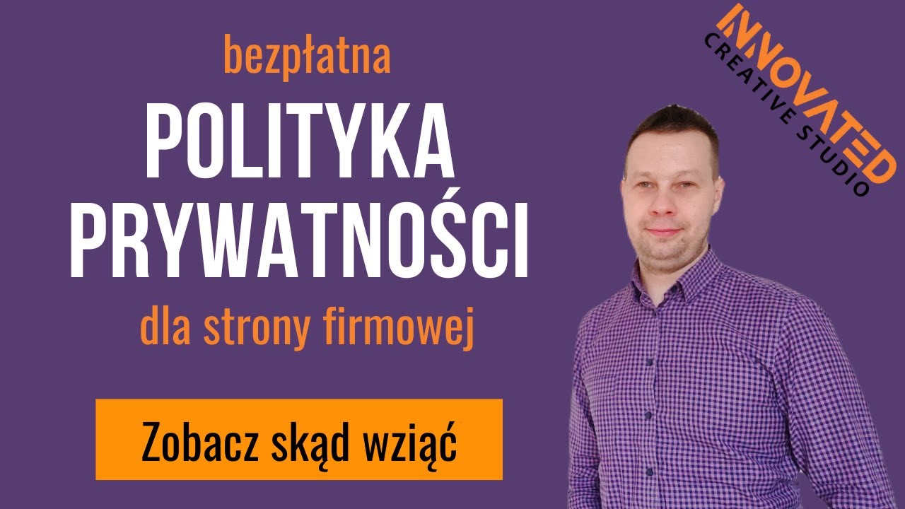 Bezpłatna Polityka Prywatności dla strony firmowej www - WordPress