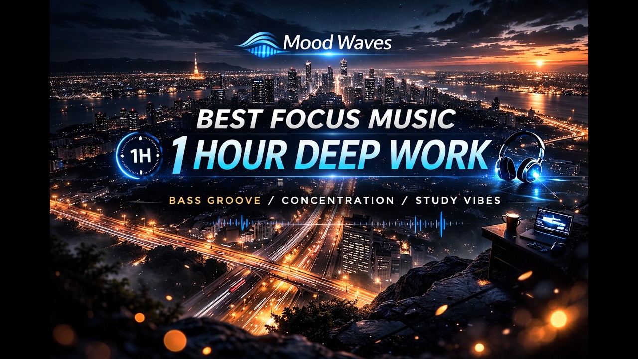 1 Hour Deep Focus Music | 집중력 향상 공부 작업 음악 | Mood Waves