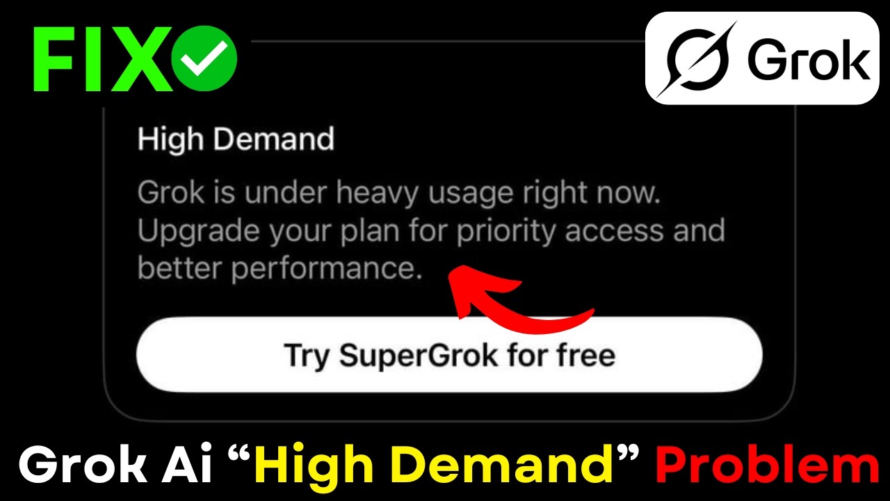 Grok AI Error Fix 🚀 Server Overload Solution | AI Not Working Fix | Instant Troubleshoot Guide