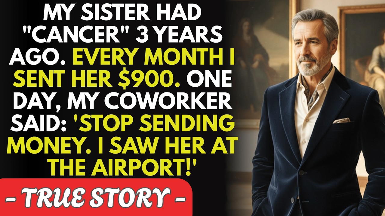 My sister had cancer. For 3 years I sent her $900 monthly. Then my coworker said...