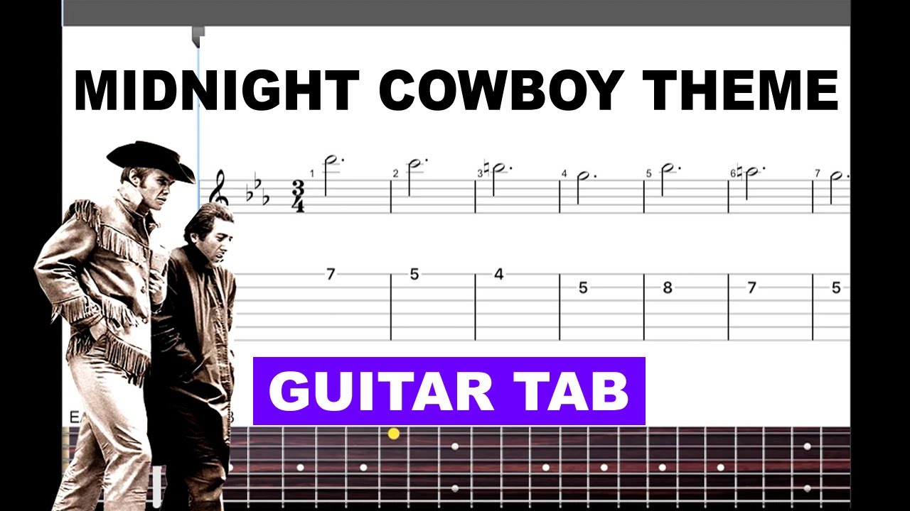 Midnight Cowboy Theme - Fingerstyle Guitar Tab