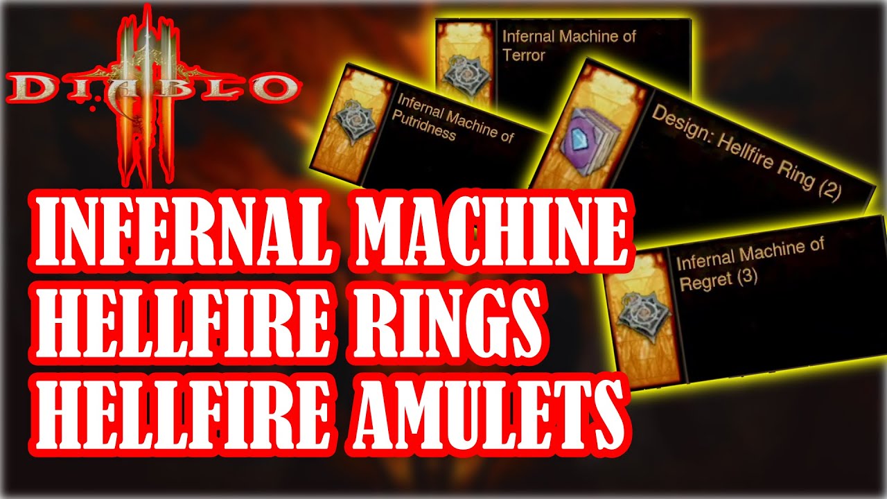 DIABLO 3 Important Device: Infernal Machine, Hellfire Rings, Hellfire Amulets & How To Use Them