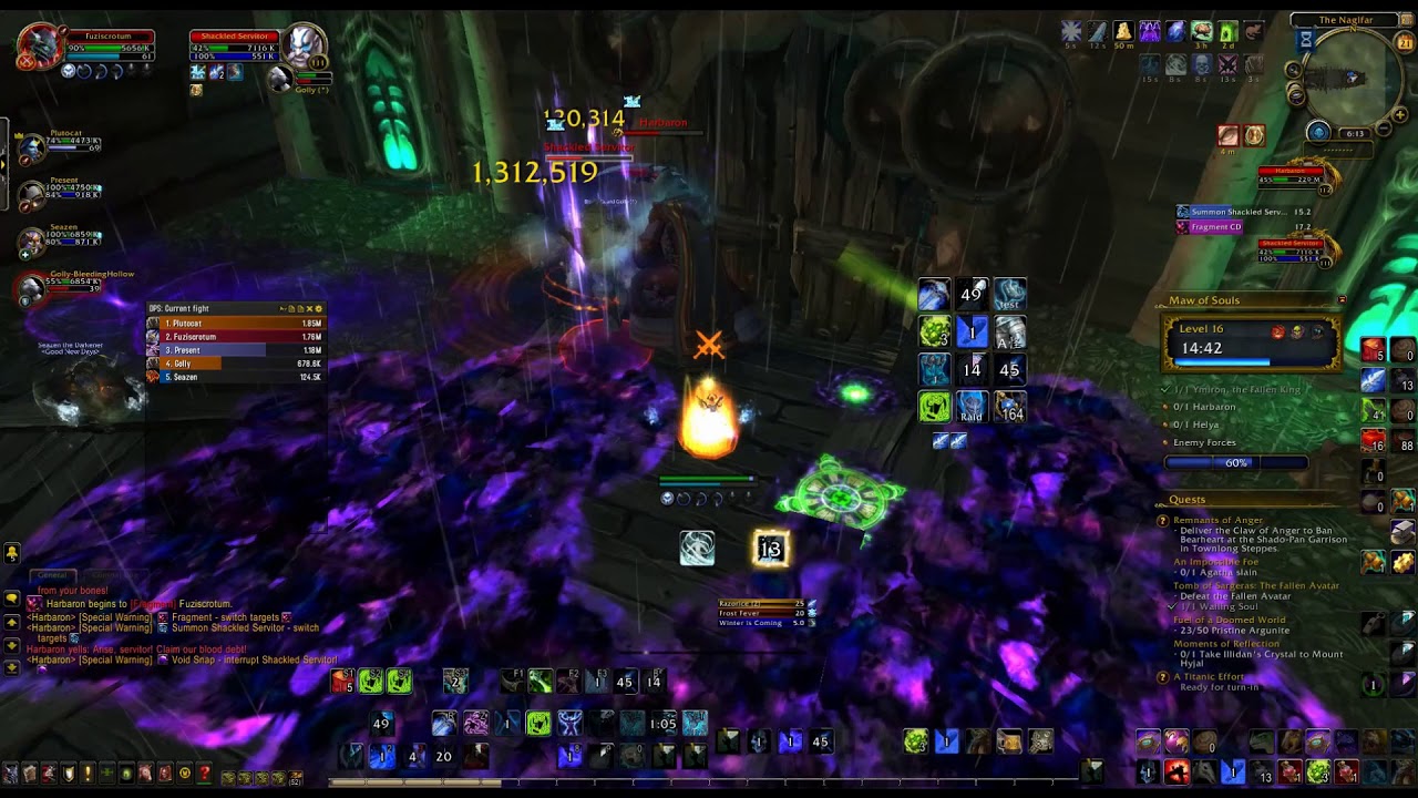 7.3.5 frost DK mythic+ 16 easy rotation