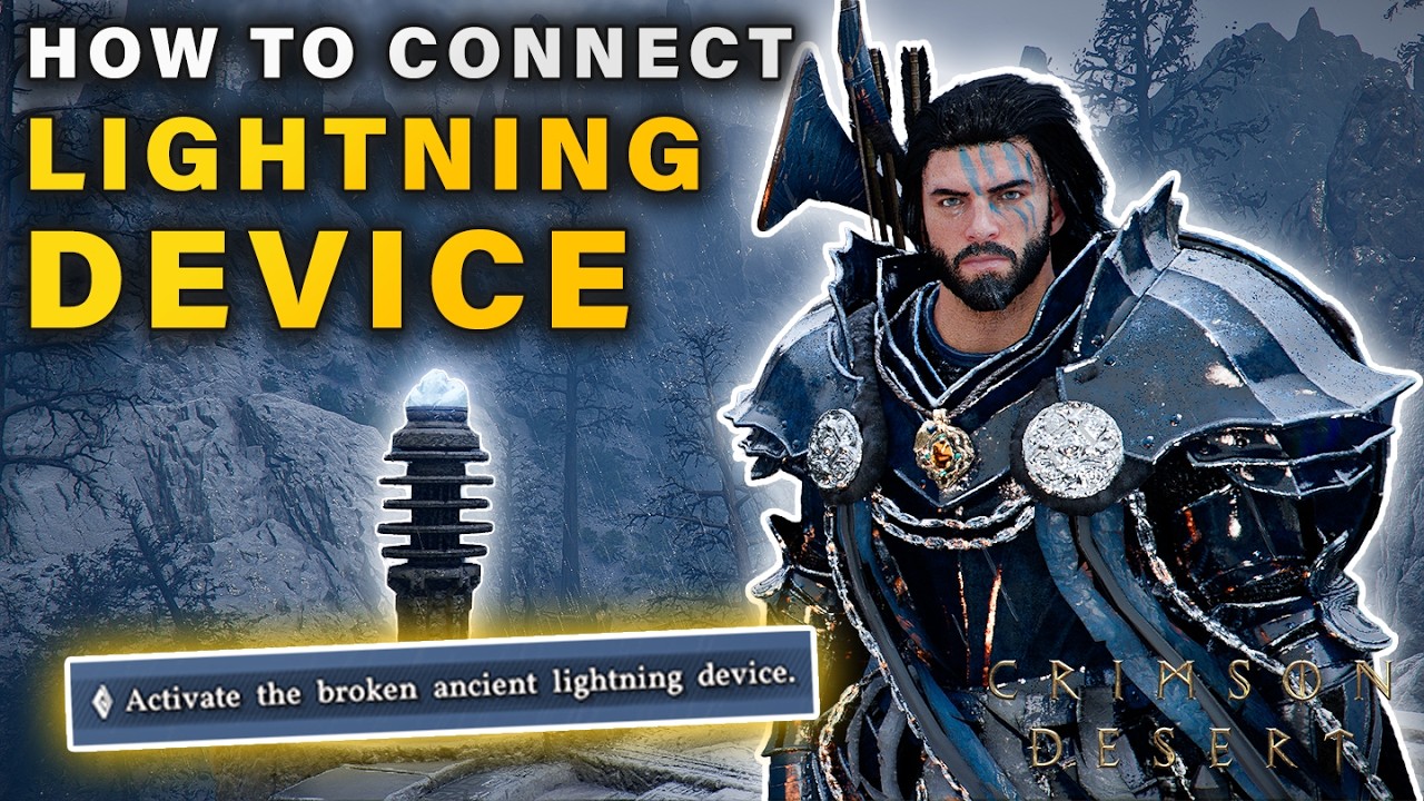 How to Connect the Broken Ancient Lightning Device | Ancient Barrier Quest ► Crimson Desert