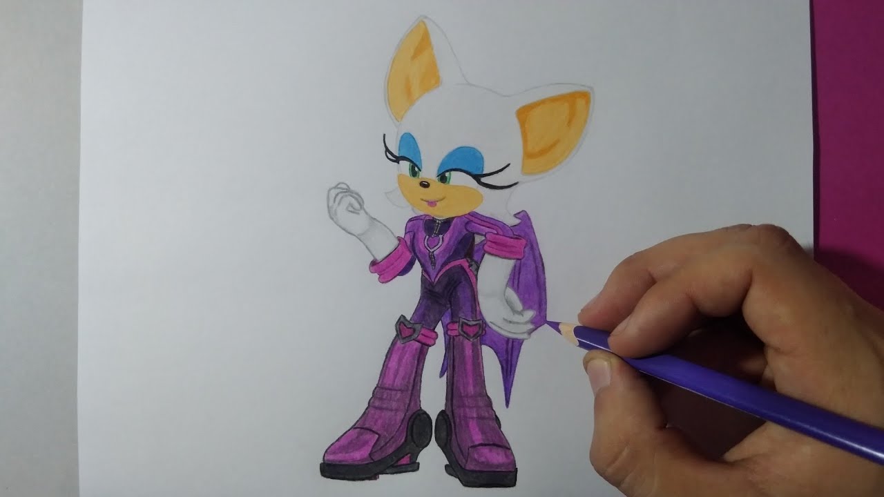 Dibujando a Rouge | Sonic Prime | Drawing Rouge