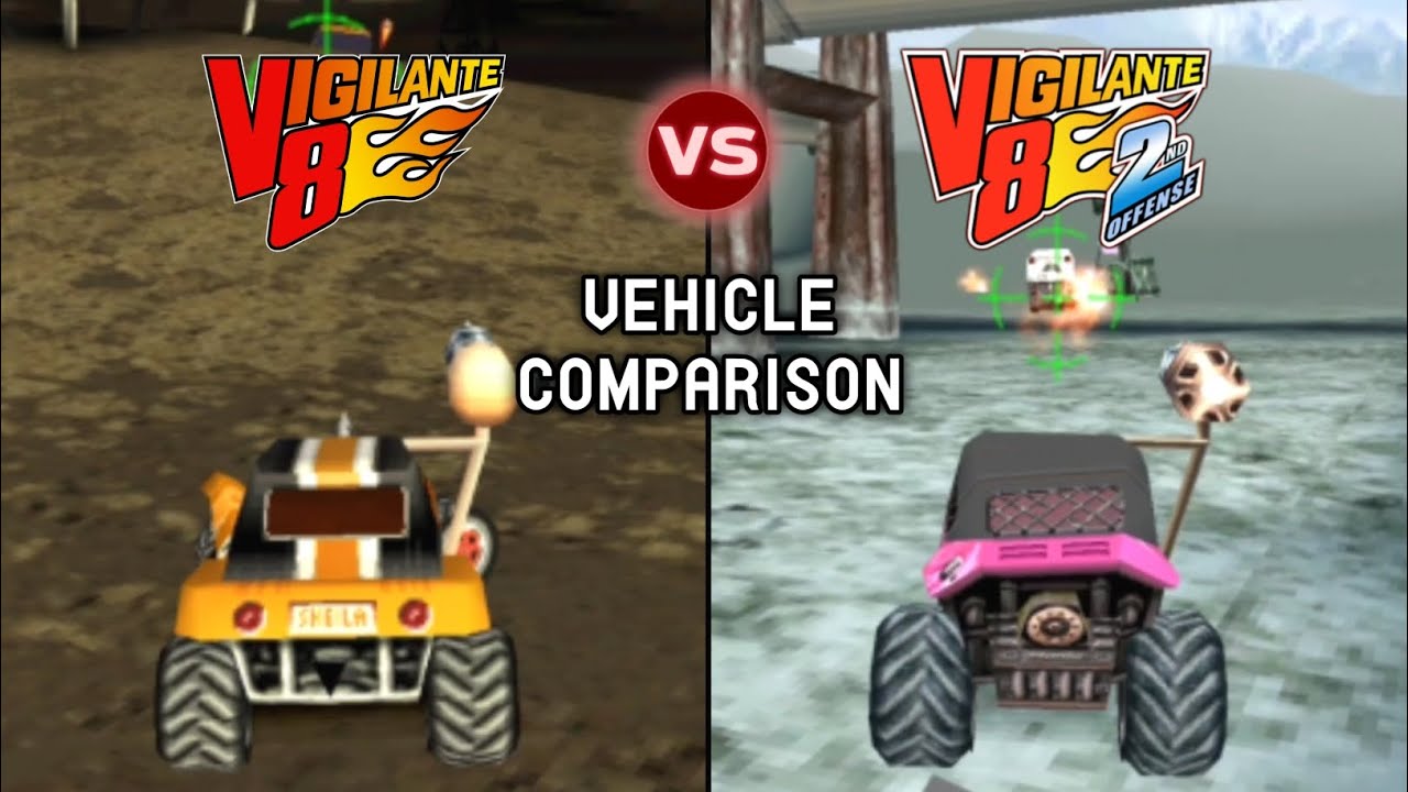 Vigilante 8 vs Vigilante 8: 2nd Offense - Vehicle Comparison | PS1