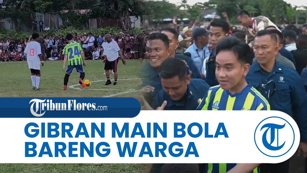 Wapres Gibran Main Bola Bareng Warga Manokwari, Pakai Jersey PS Kasuari Nomor 24
