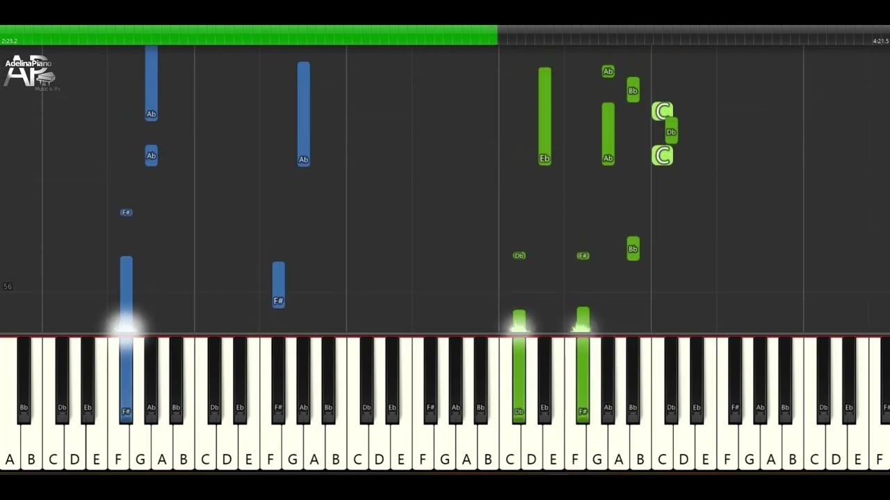 Journey - When You Love A Woman | Adelina Piano synthesia tutorial