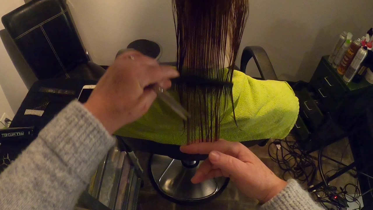 0 Degree Blunt Haircut Demonstration  GOPRO