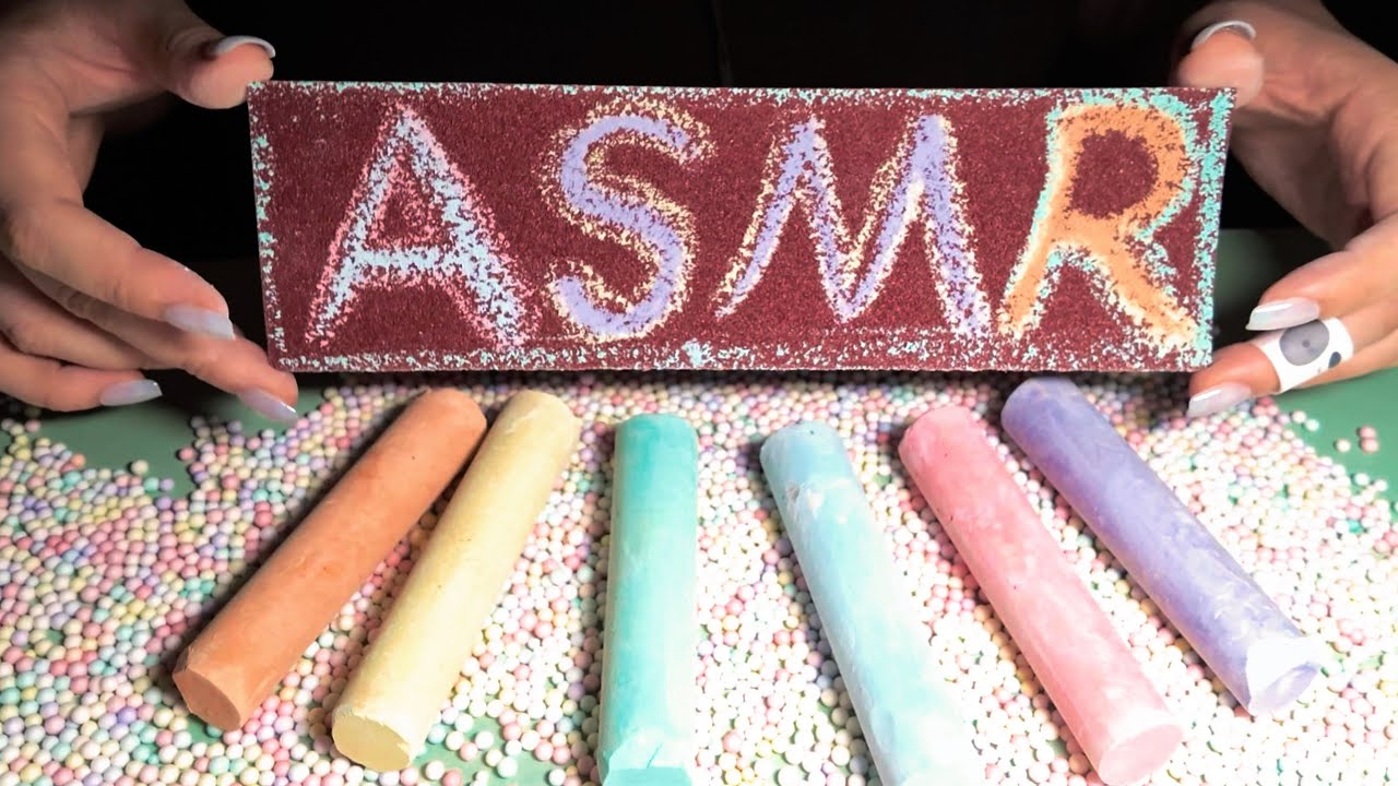 ASMR Chalk Color Triggers | Scratching, Tapping & Rubber Sounds for Deep Relaxation
