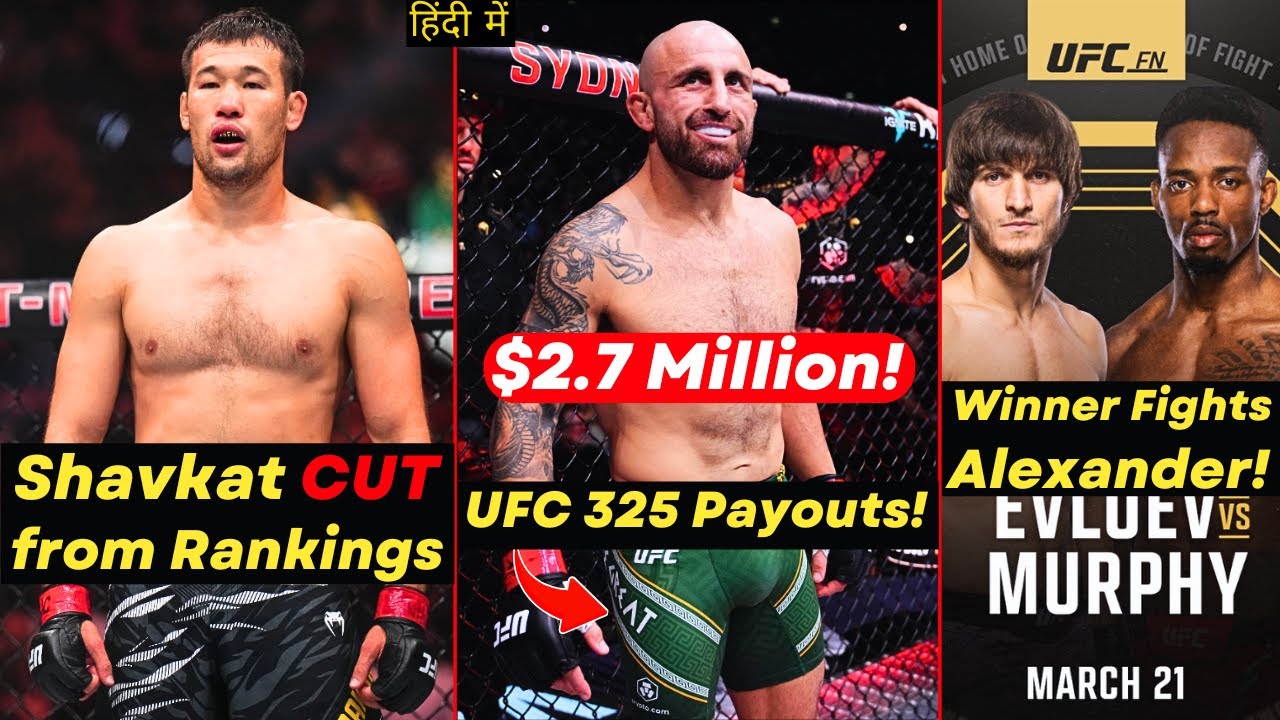 UFC 325 Fighter's Salary! Shavkat Rakhmonov REMOVED From Rankings! Movsar Evloev vs Lerone Murphy!