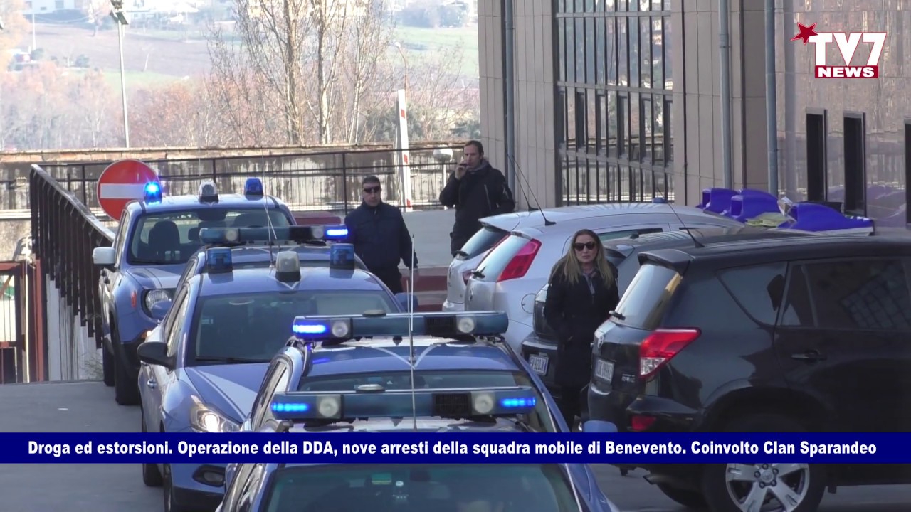 Droga ed estorsioni. Nove arresti della squadra mobile di Benevento. Coinvolto Clan Sparandeo