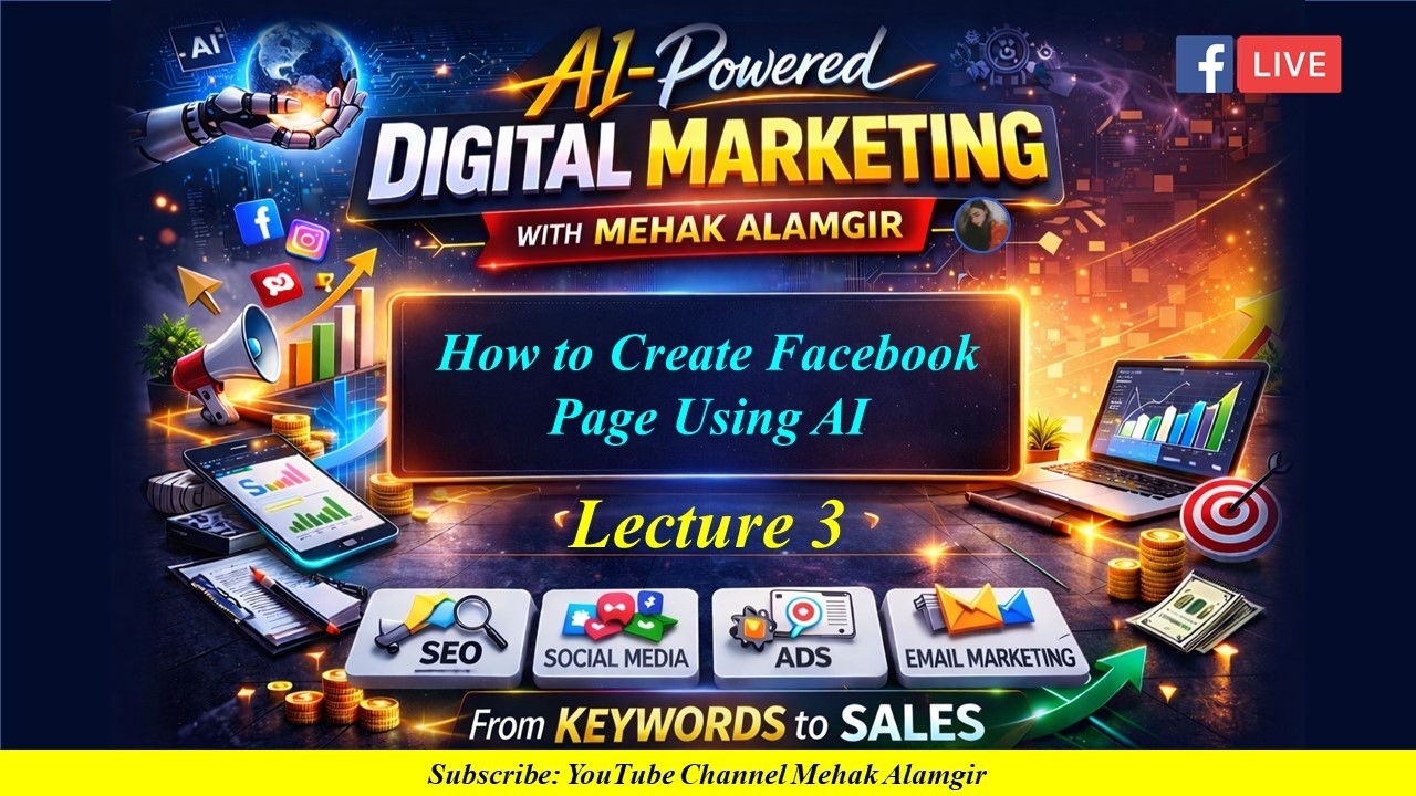 How to Create Facebook Page Using AI | Content Creation for Facebook  | Lecture 3