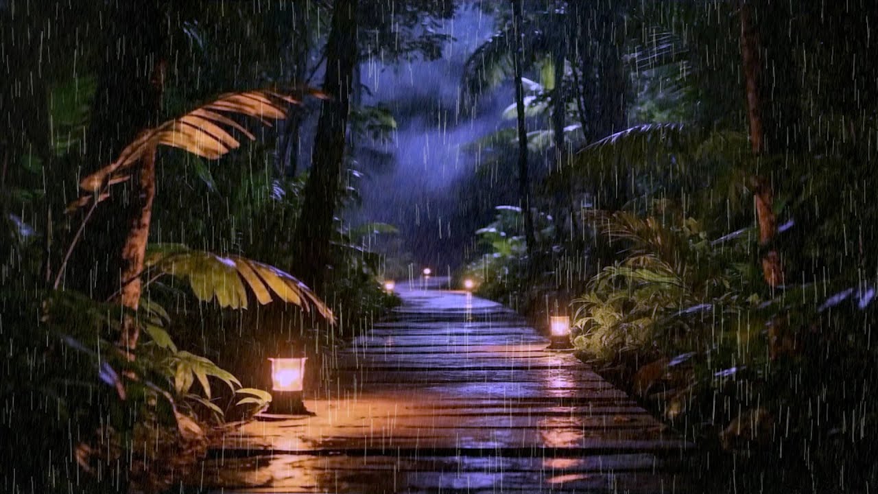 Heavy Rain Sounds to Sleep All Night | Insomnia Relief, Tinnitus & Anxiety, White Noise