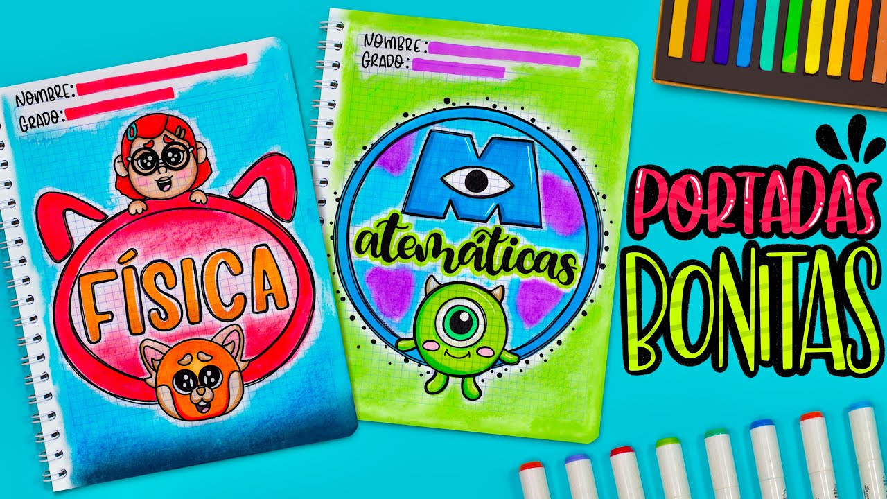 Cómo hacer PORTADAS BONITAS - RED y MONSTERS INC