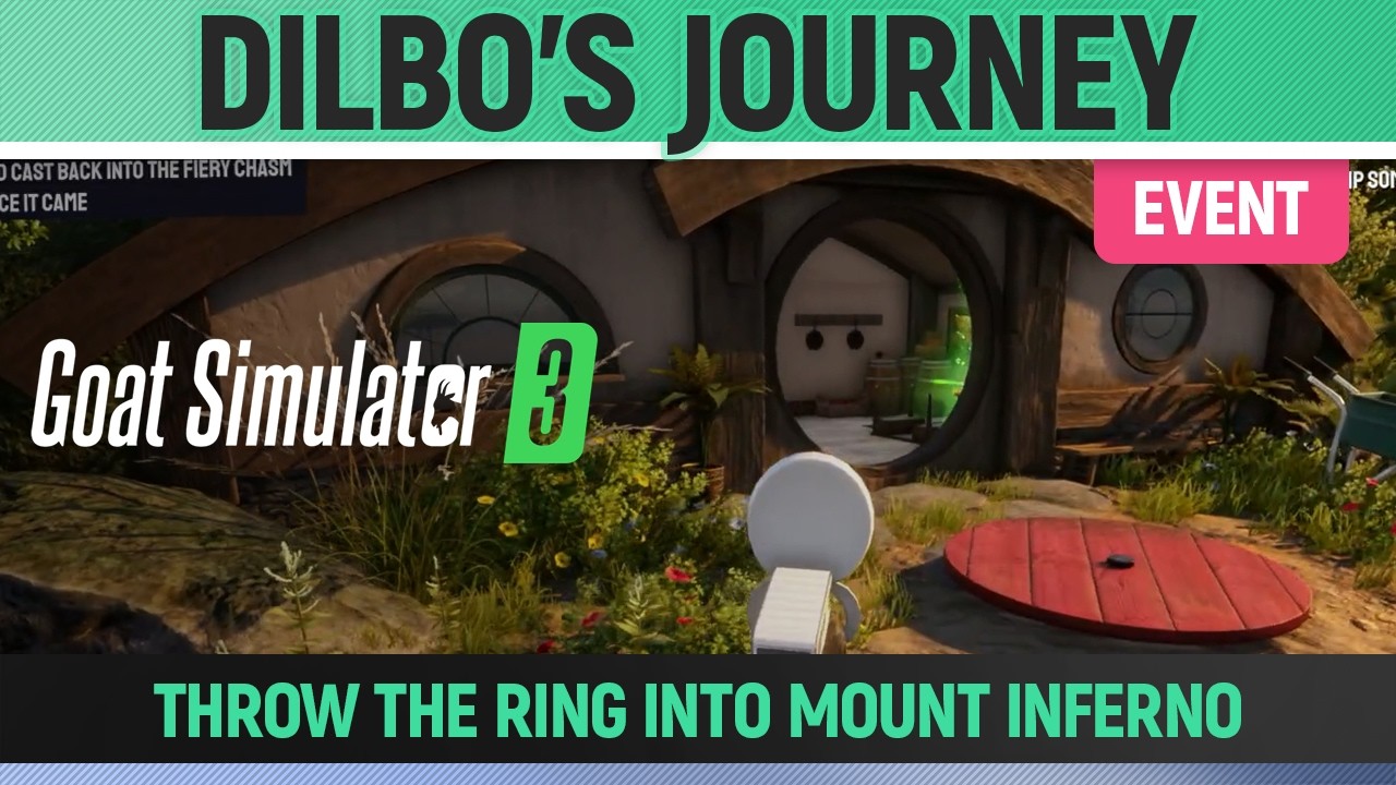 Goat Simulator 3 - Secret Event - Dilbo's Journey - How to Throw the Ring into Mount Inferno