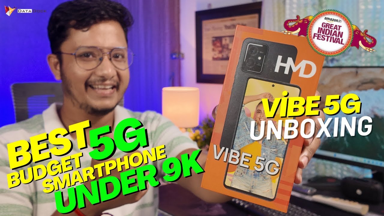 Best Budget 5G Smartphone Under 9K | HMD Vibe 5G Smartphone Unboxing with Pure Android #datadock