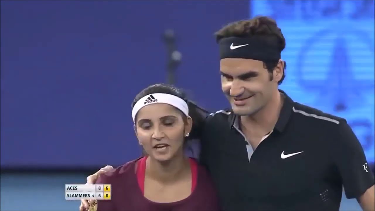 Best Tennis match of Sania Mirza & Roger Federer Mixed Double
