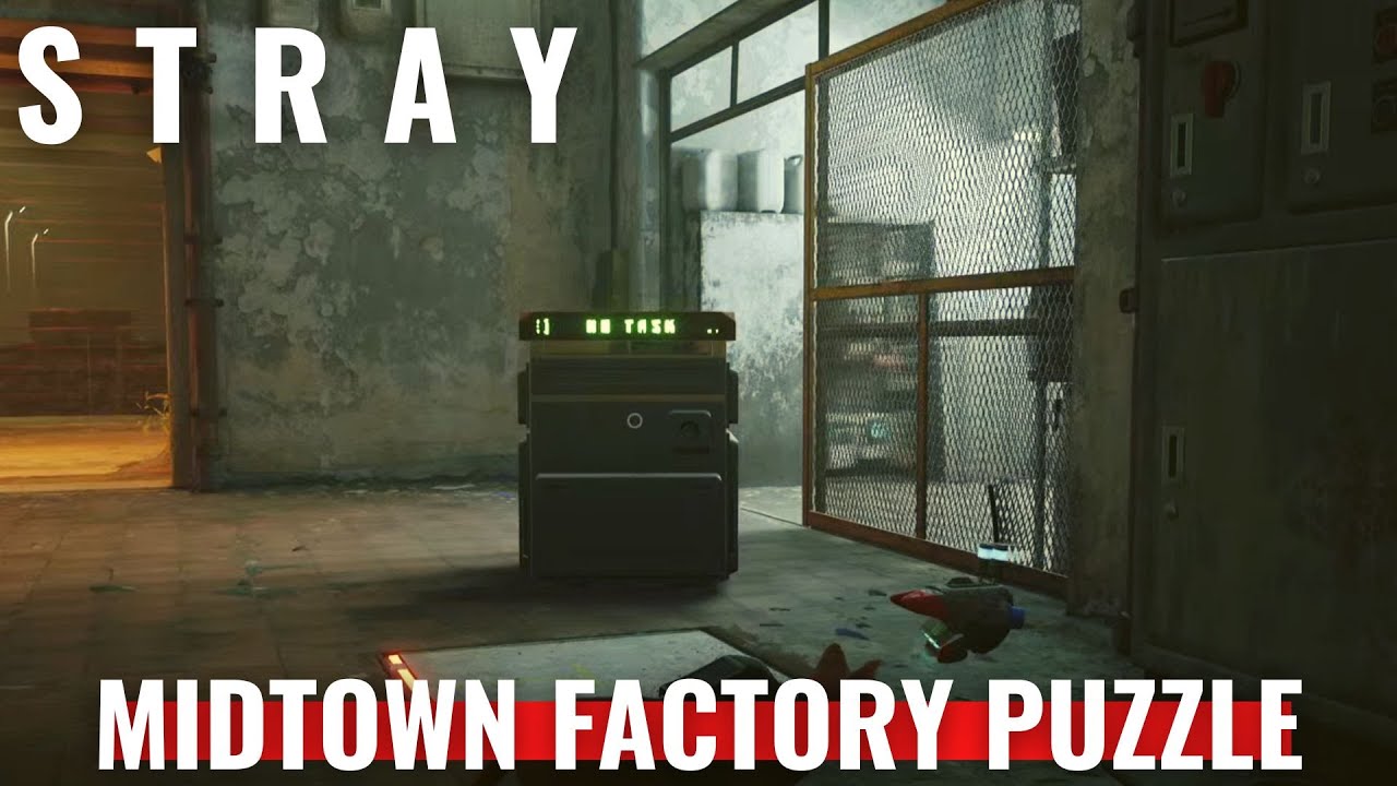 Stray - How to solve the 3 buttons puzzle in the factory in Midtown?