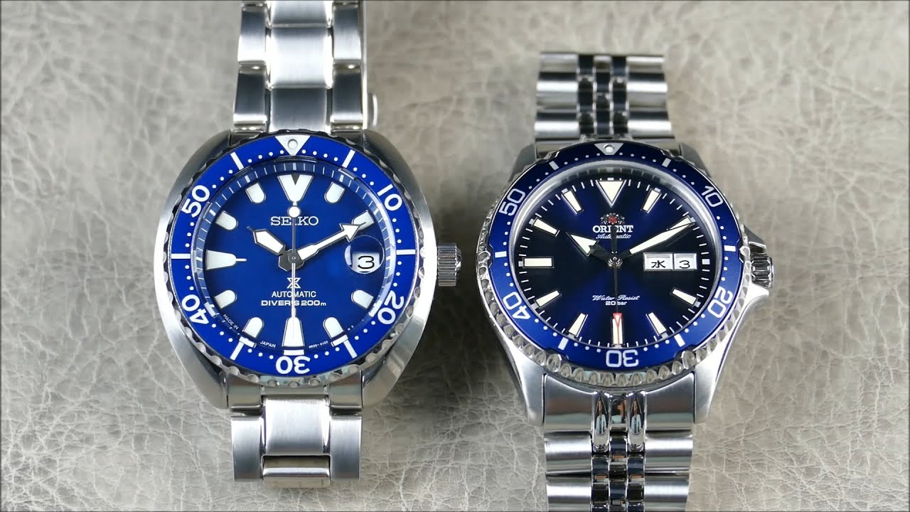 On the Wrist, from off the Cuff: Seiko Mini-Turtle vs. Orient Kamasu; Japanese Diver Battle