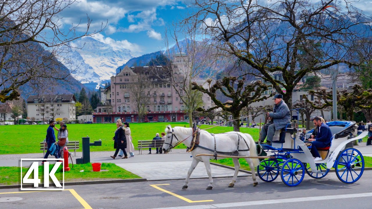 Switzerland 4K🇨🇭 Interlaken, Europe’s number one destination for adventure sports