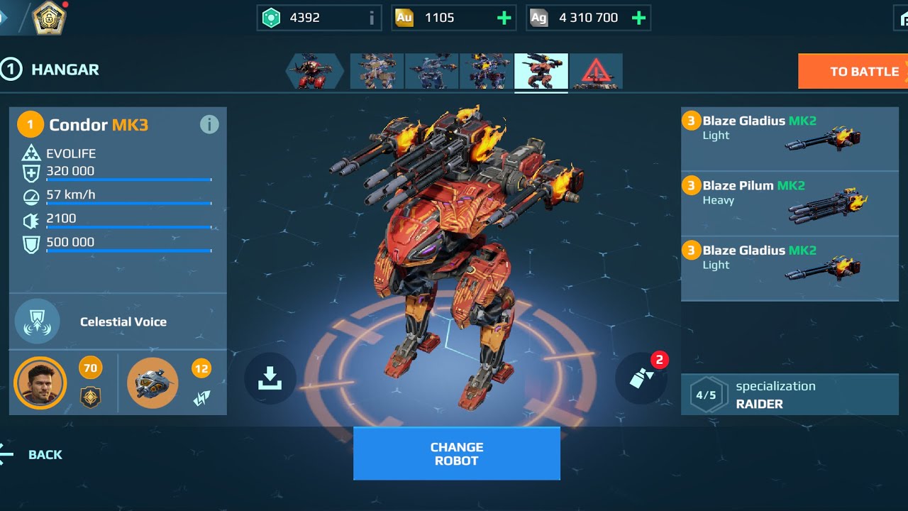Condor Gadius Pilum | War Robots Gameplay 
