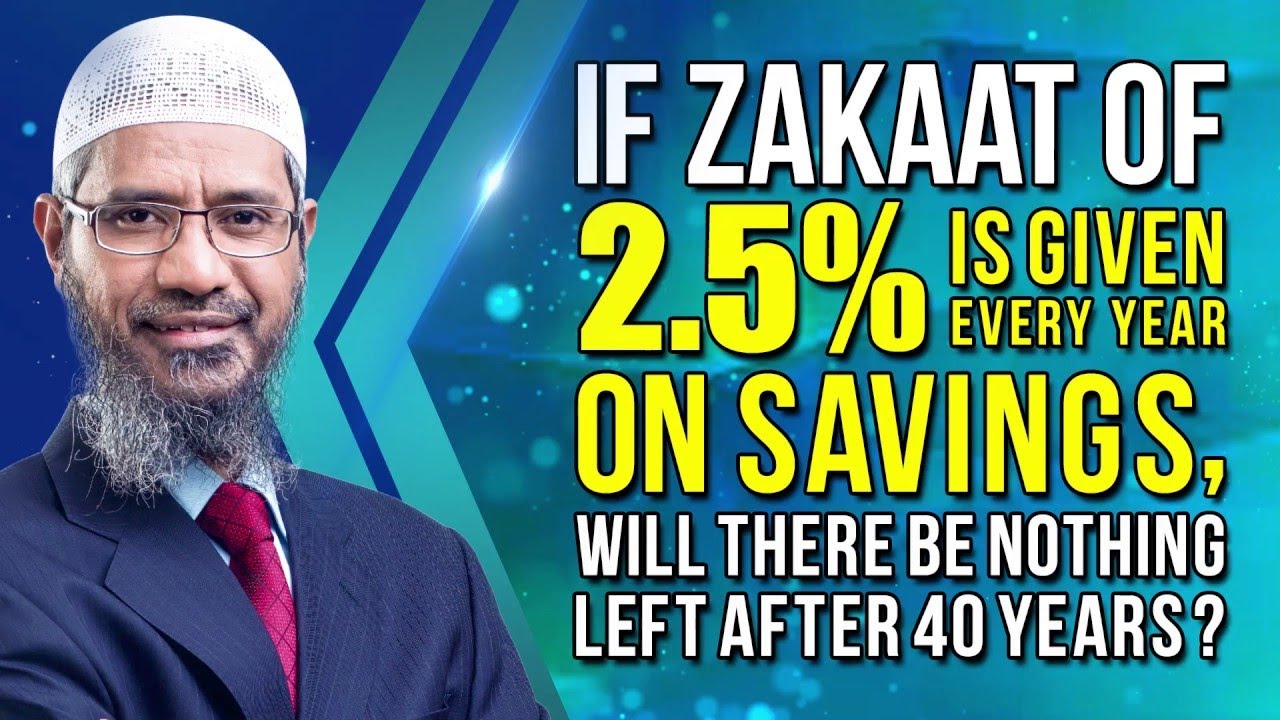 If Zakaat of 2.5% is given every year on Savings, will there be nothing left after 40 years?